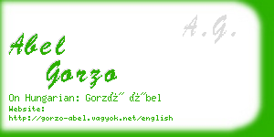 abel gorzo business card